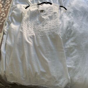 Cotton natural white dress